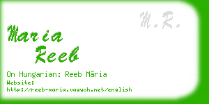 maria reeb business card